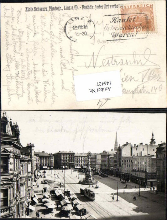 146427,Linz a.d. Donau Hauptplatz Strassenbahn