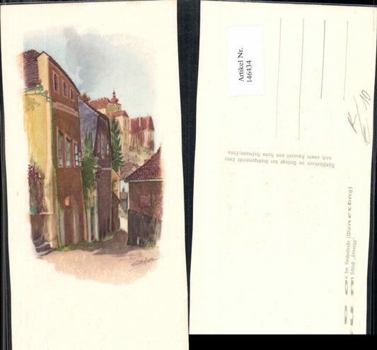 146434,Stadt Enns Reichsstrasse Wienerberg Ennsegg Künstlerkarte Hans Hofmann