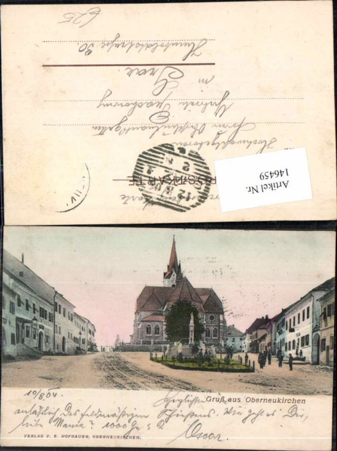 146459,Gruss aus Oberneukirchen bei Linz 1900 Gasthaus