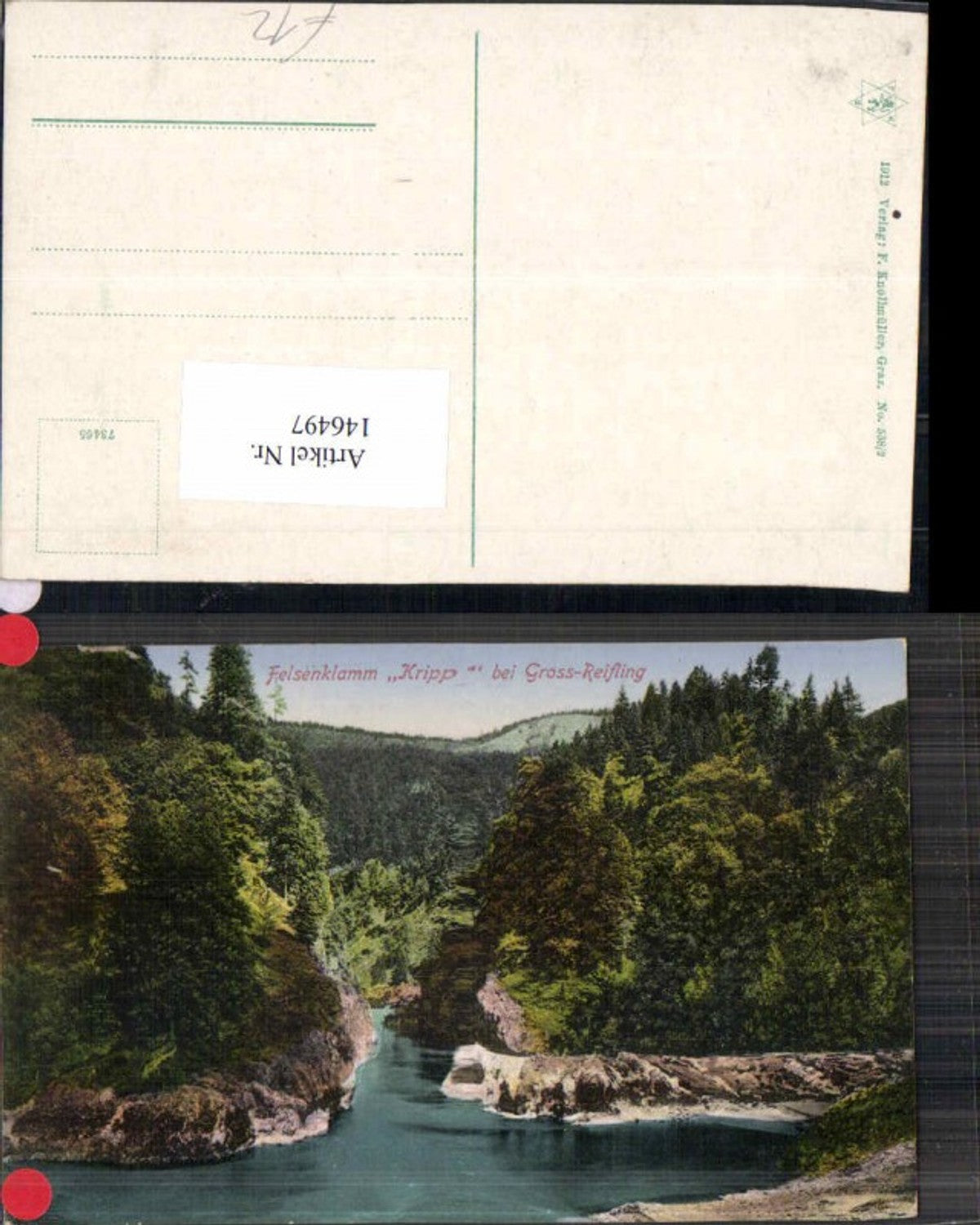 146497,Felsenklamm bei Grossreifling Steyr Gross Reifling Kripp 1912