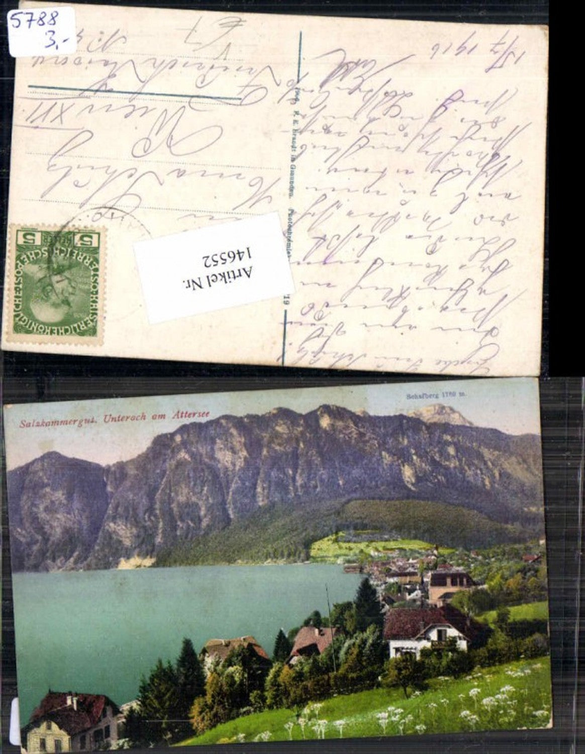 146552,Salzkammergut Unterach am Attersee Tolle Brandt AK 219