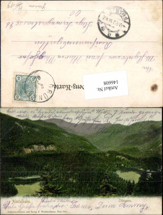 146608,Almthalbahn Almtal Almsee bei Grünau 1904 Ödenseen