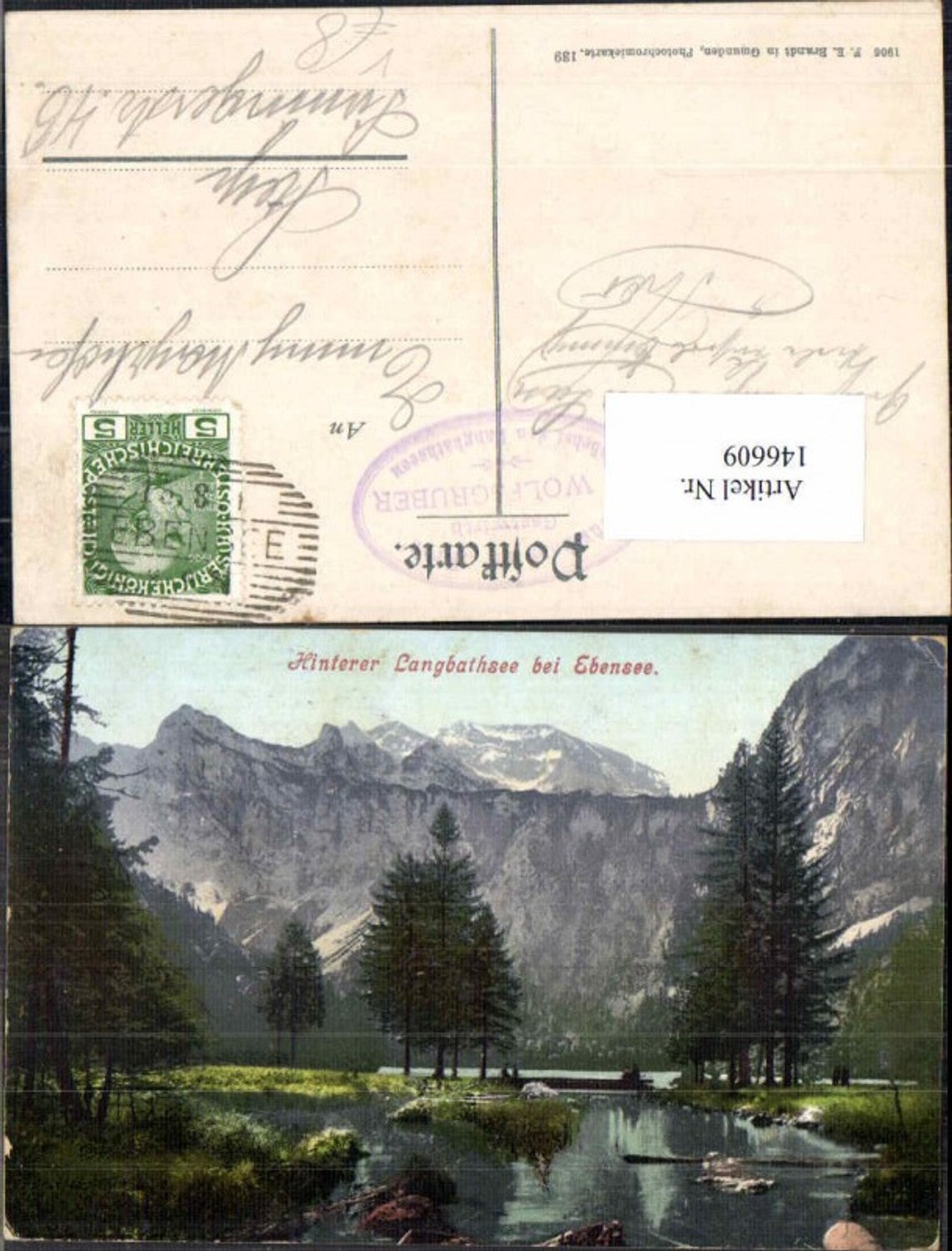 146609,Hinterer Langbathsee bei Ebensee pub Brandt 139