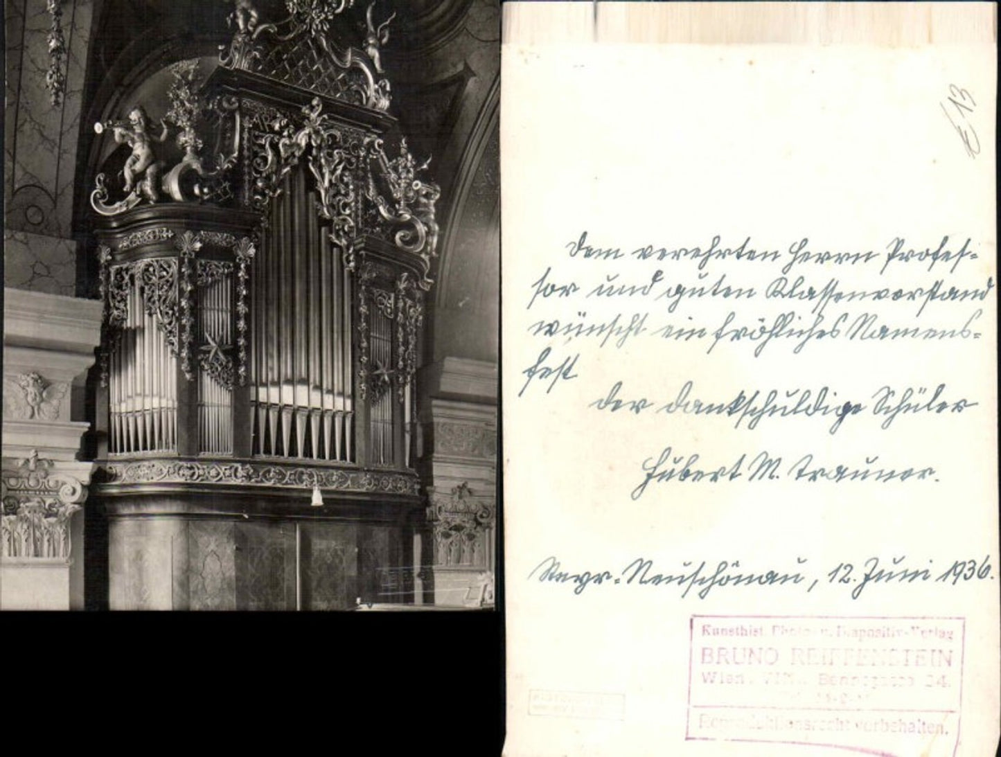 146627,Foto Steyr Gleink Orgel in Kirche 1910