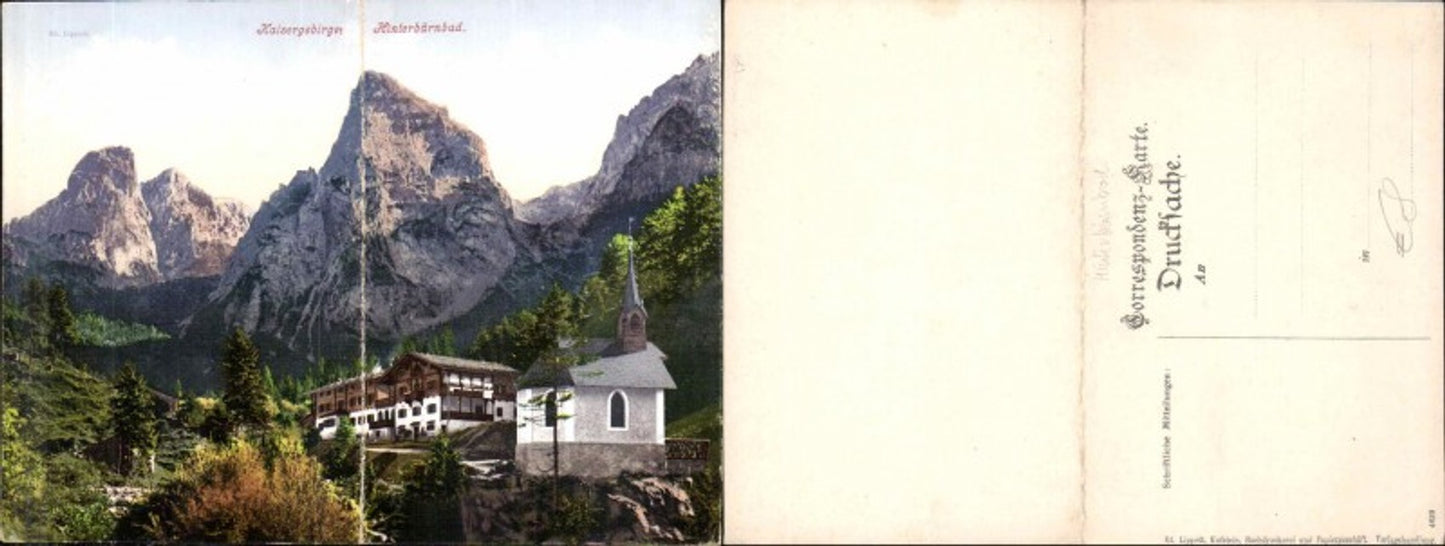 146628,Tolle Klappkarte Kufstein Hinterbärenbad Tirol Kaisergebirge 1910 pub Lippott 4629
