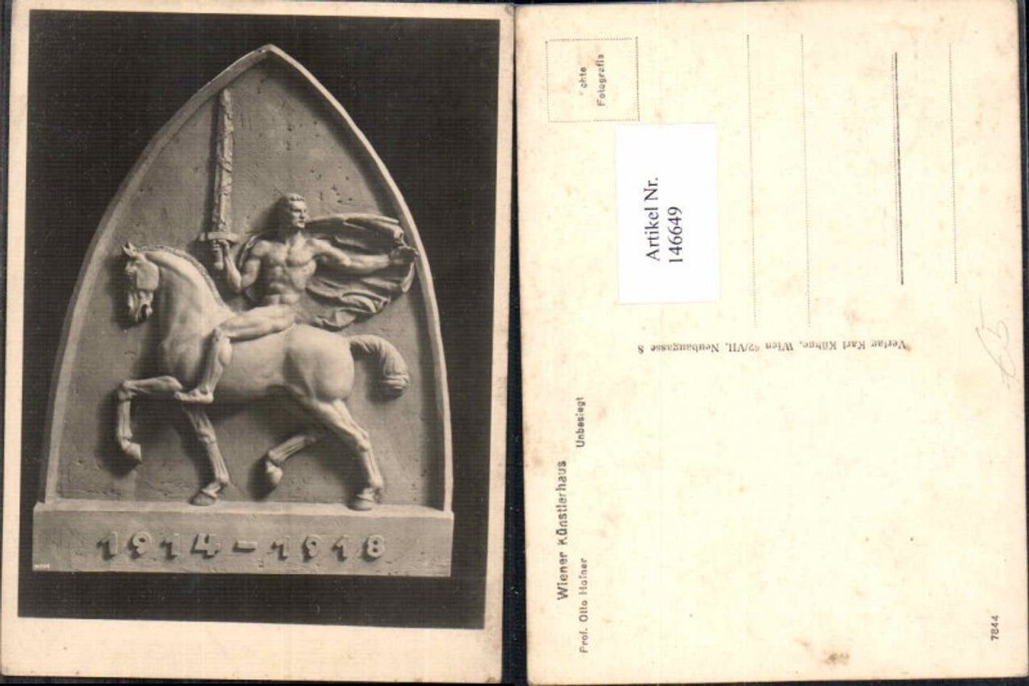 146649,Wiener Künstlerhaus 7844 Otto Hofner Unbesiegt
