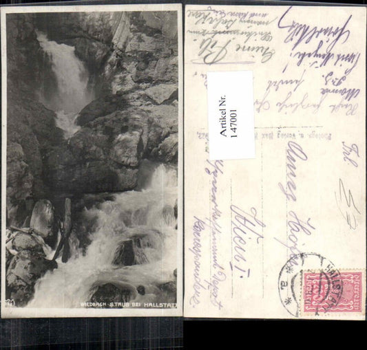 147001,FotoAK Wildbach Wasserfall Straub bei Hallstatt