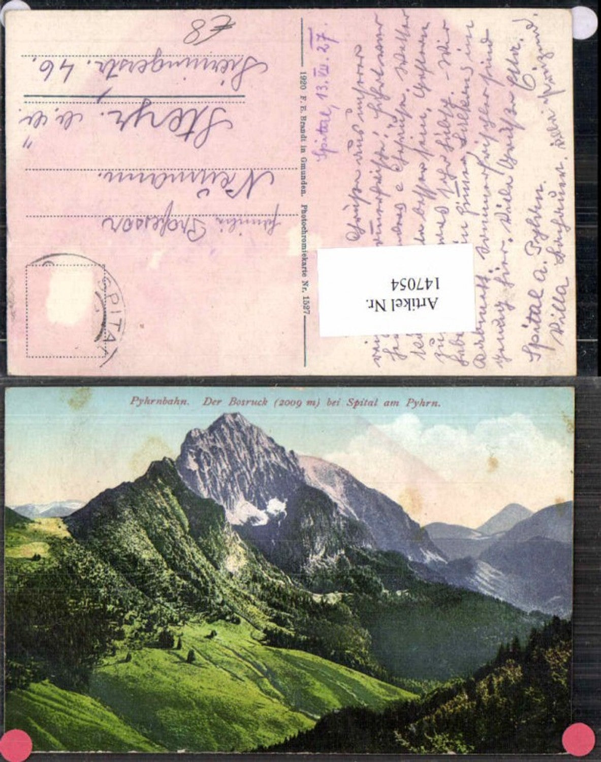 147054,Pyhrnbahn Bosruck bei Spital am Pyhrn Brandt 1527
