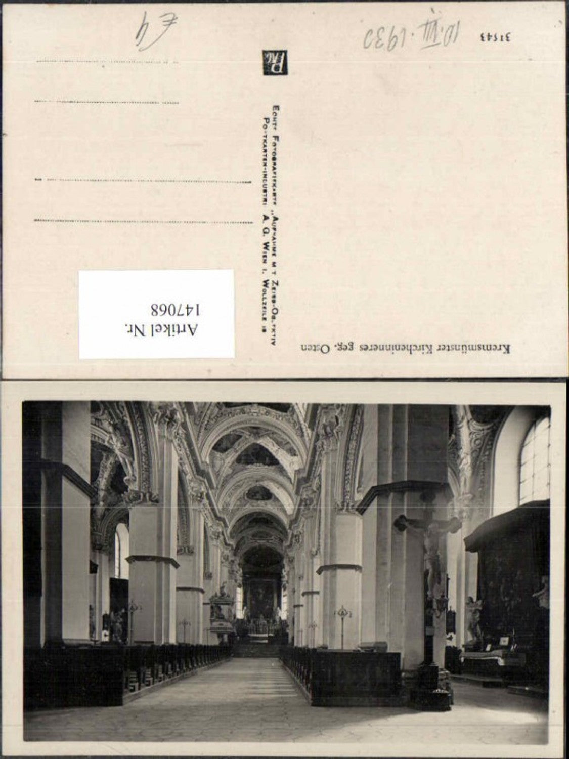 147068,Kremsmünster Kirchen innen