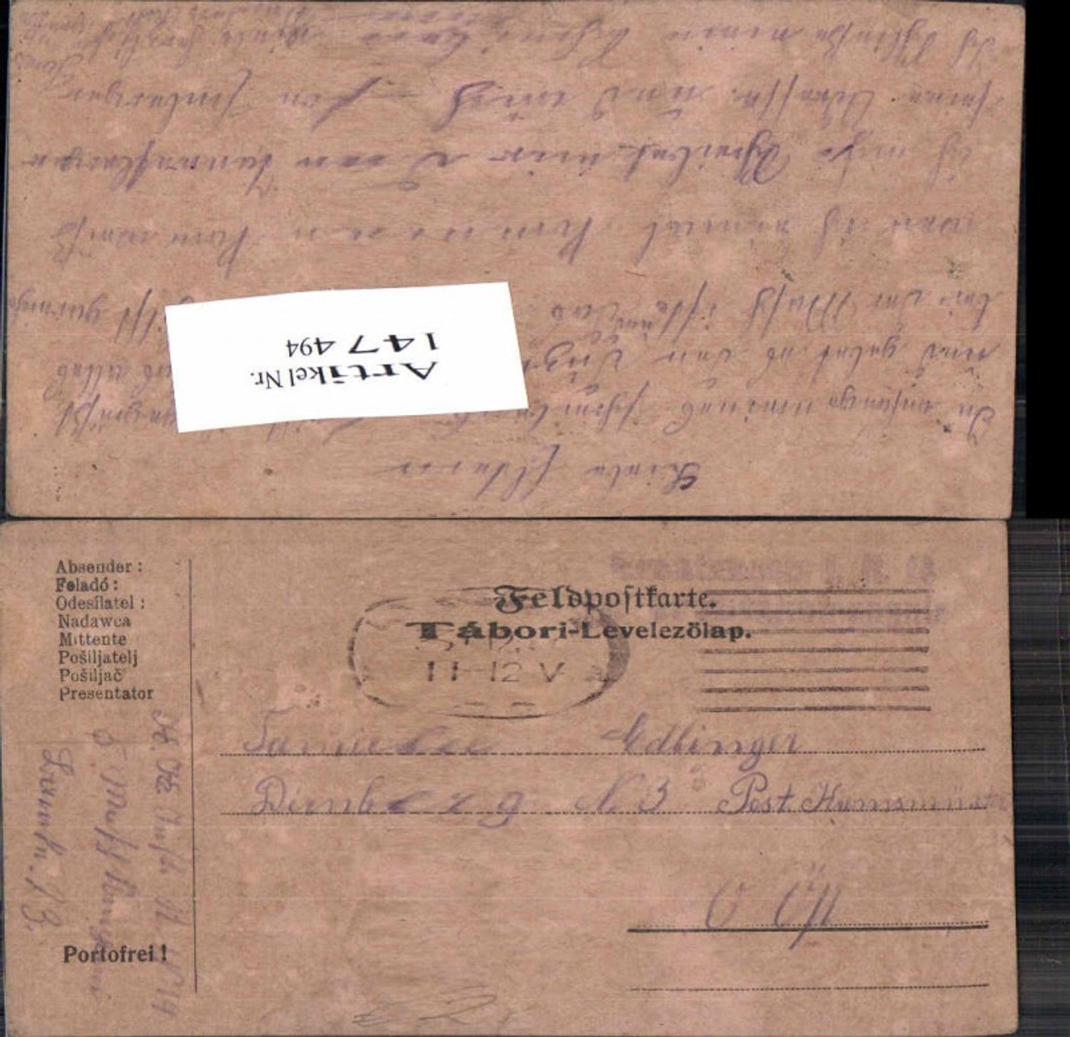 Alte Ansichtskarte – Old Postcard