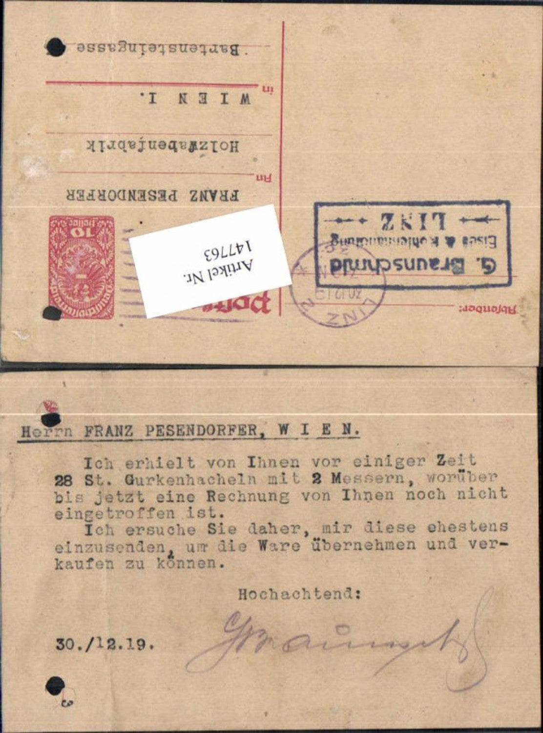 Alte Ansichtskarte – Old Postcard