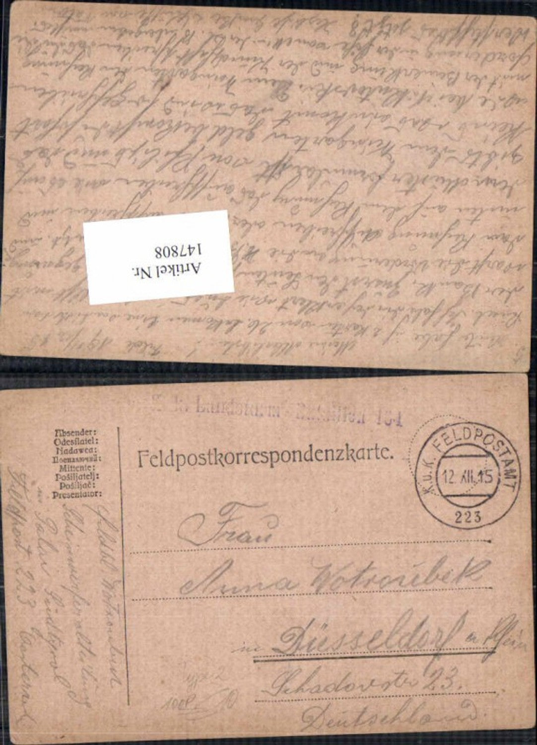 Alte Ansichtskarte – Old Postcard