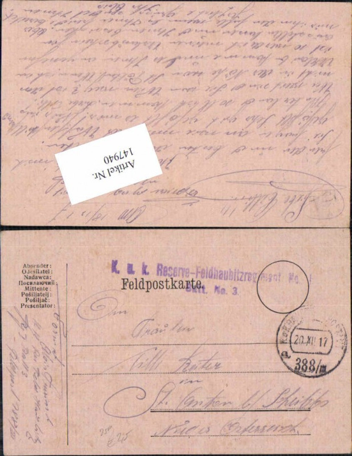 Alte Ansichtskarte – Old Postcard