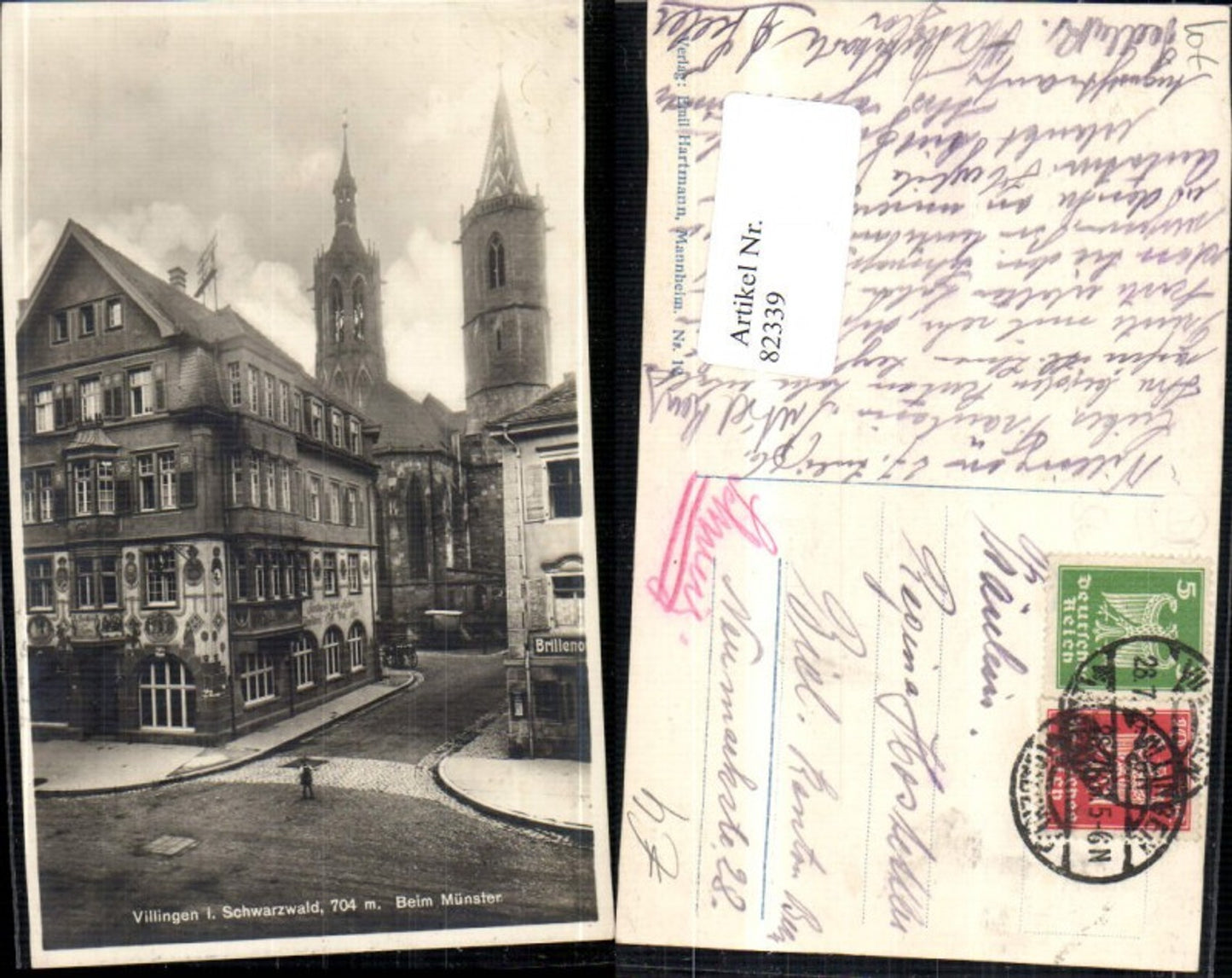 82339,Villingen i. Schwarzwald beim Münster Straßenansicht