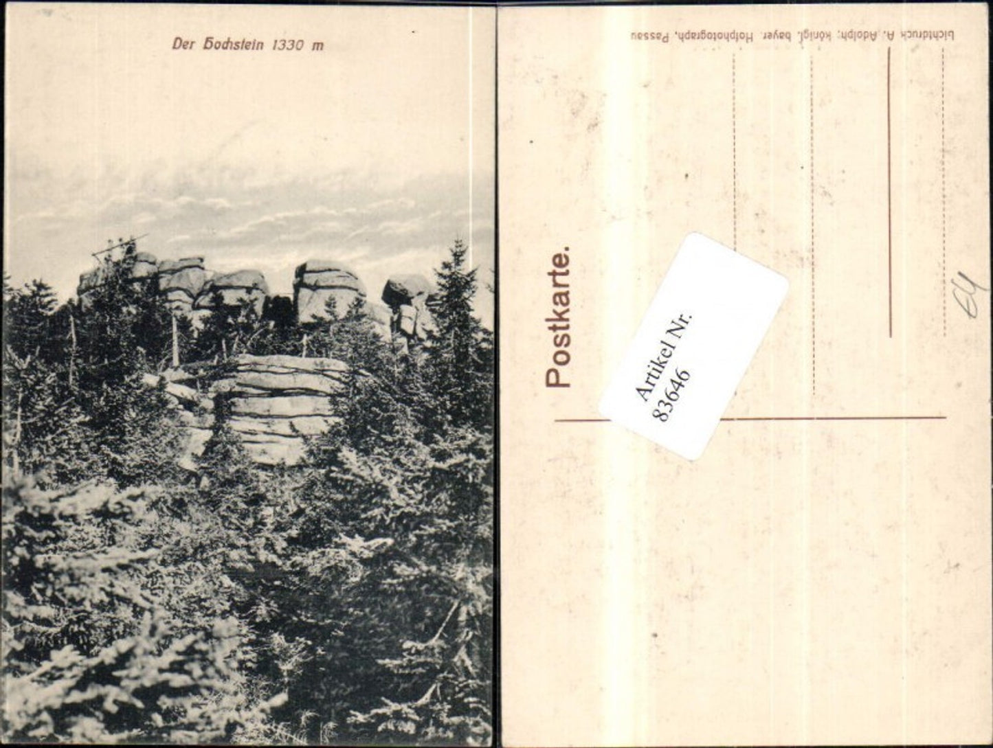 83646, Der Hochstein Arnbruck