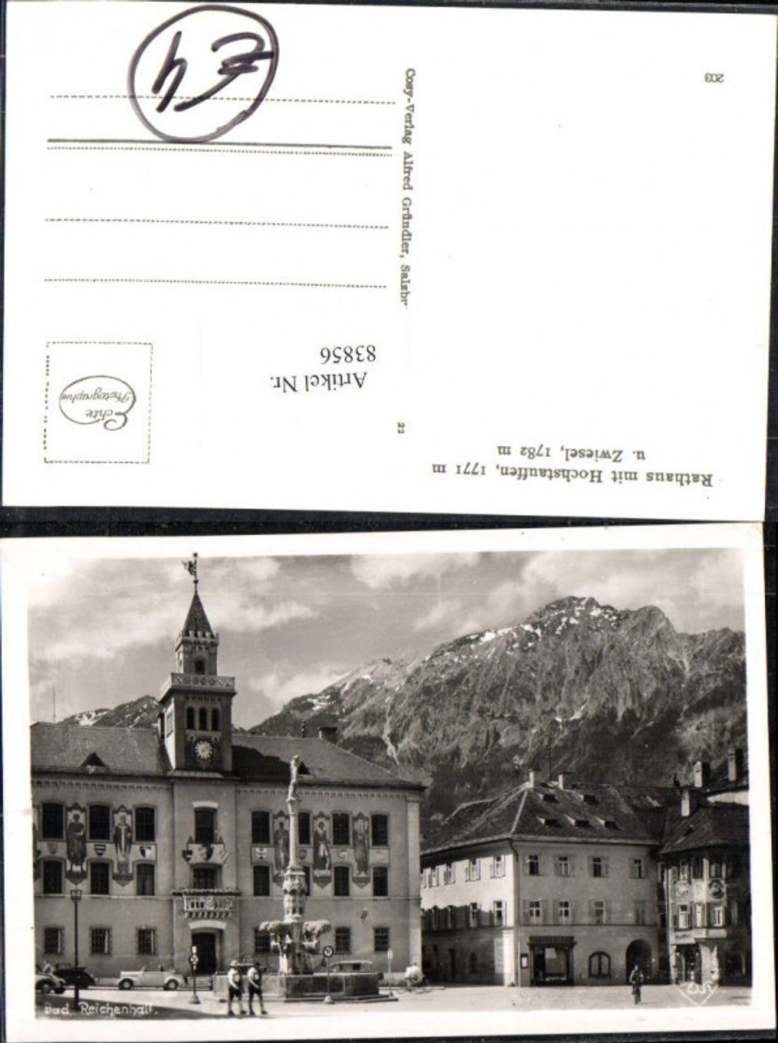 83856,Bad Reichenhall Rathaus mit Hochstauffen