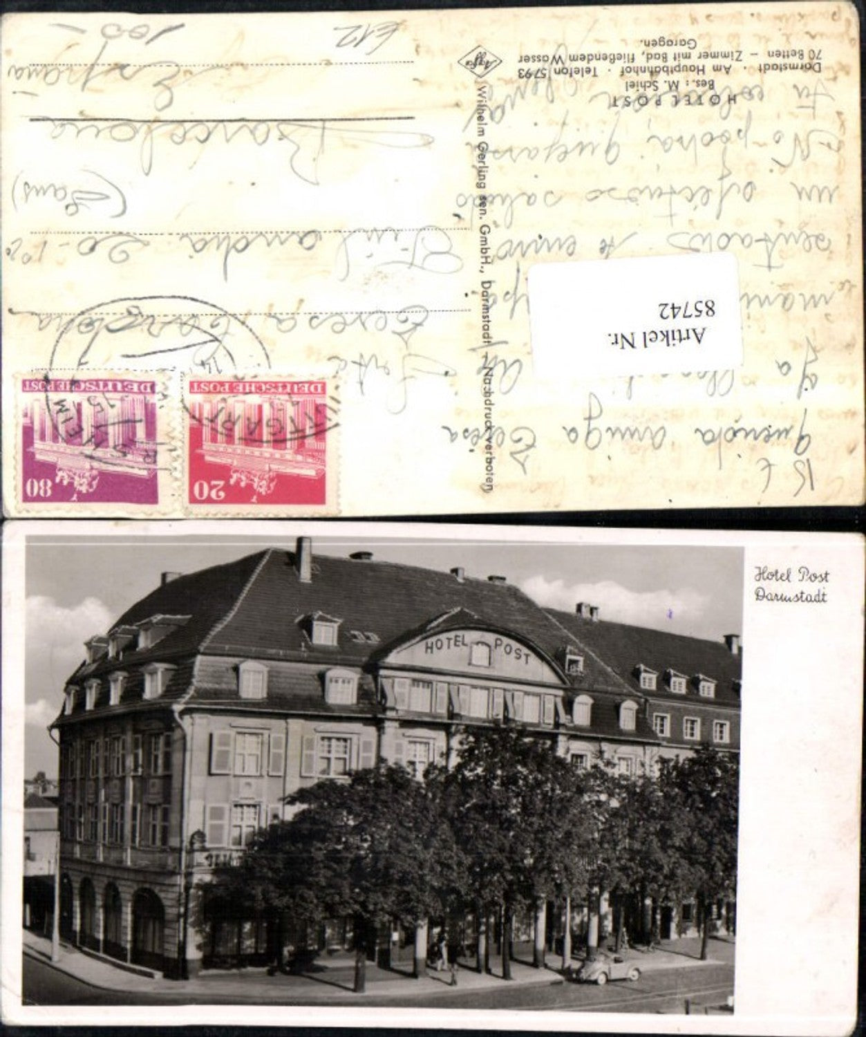85742,Hotel Post Detailansicht in Darmstadt