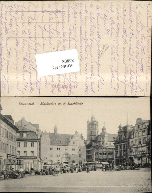 85808,Darmstadt Marktplatz md. Stadtkirche Kirche