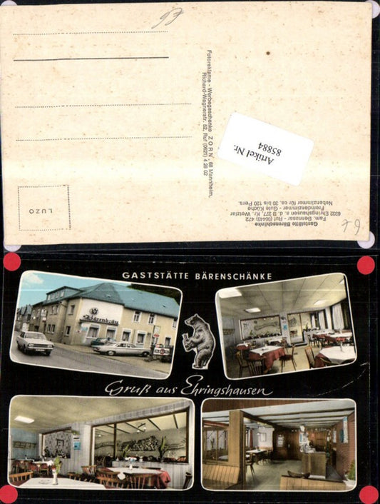 85884,Gruß aus Ehringshausen Gasthaus Bärenschänke