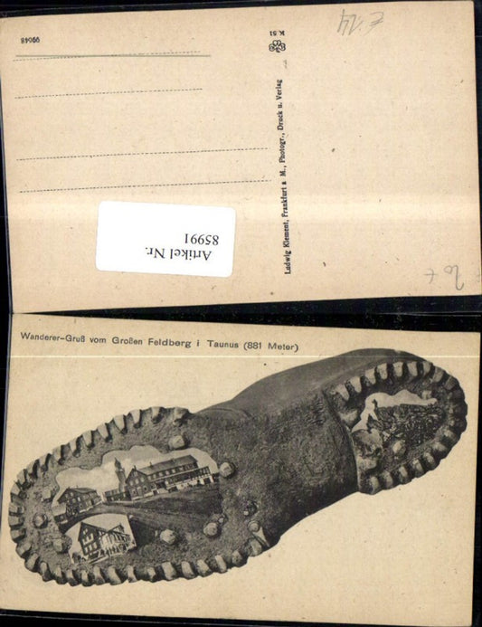 85991,Wander Gruß v. Großen Feldberg i Taunus Schuh