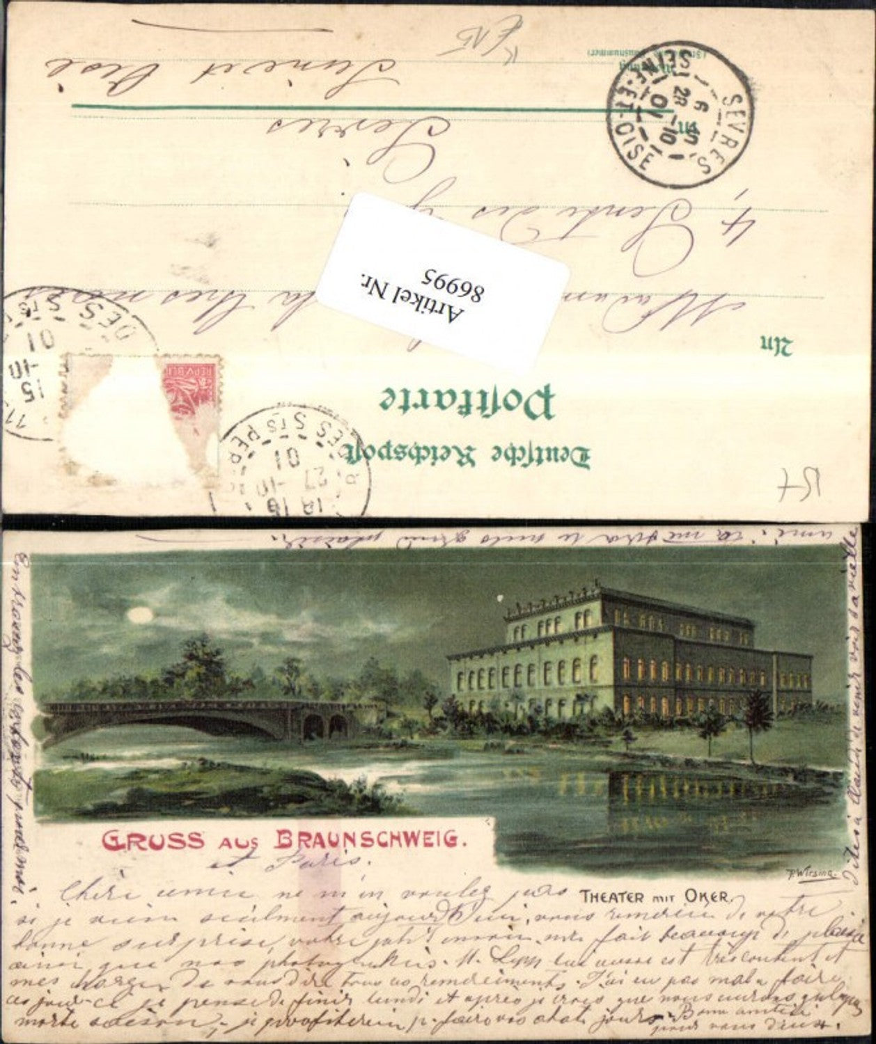 86995,Gruß aus Braunschweig Künstlerkarte P Wirsing