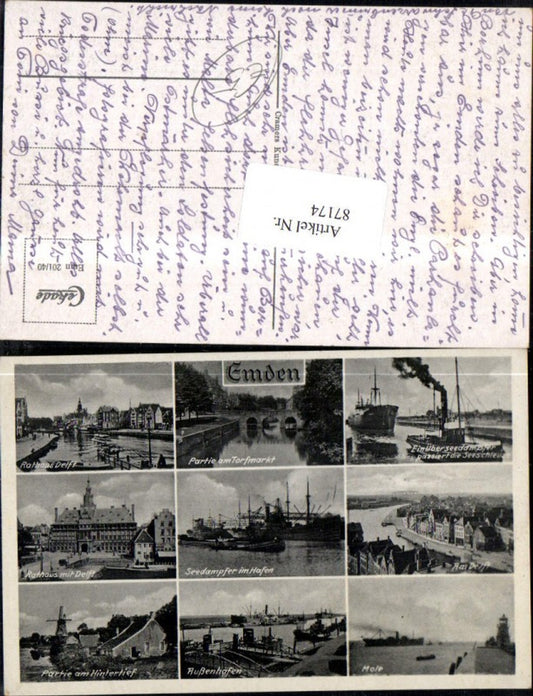 87174,Emden Partie am Torfmarkt Hafen Rathaus