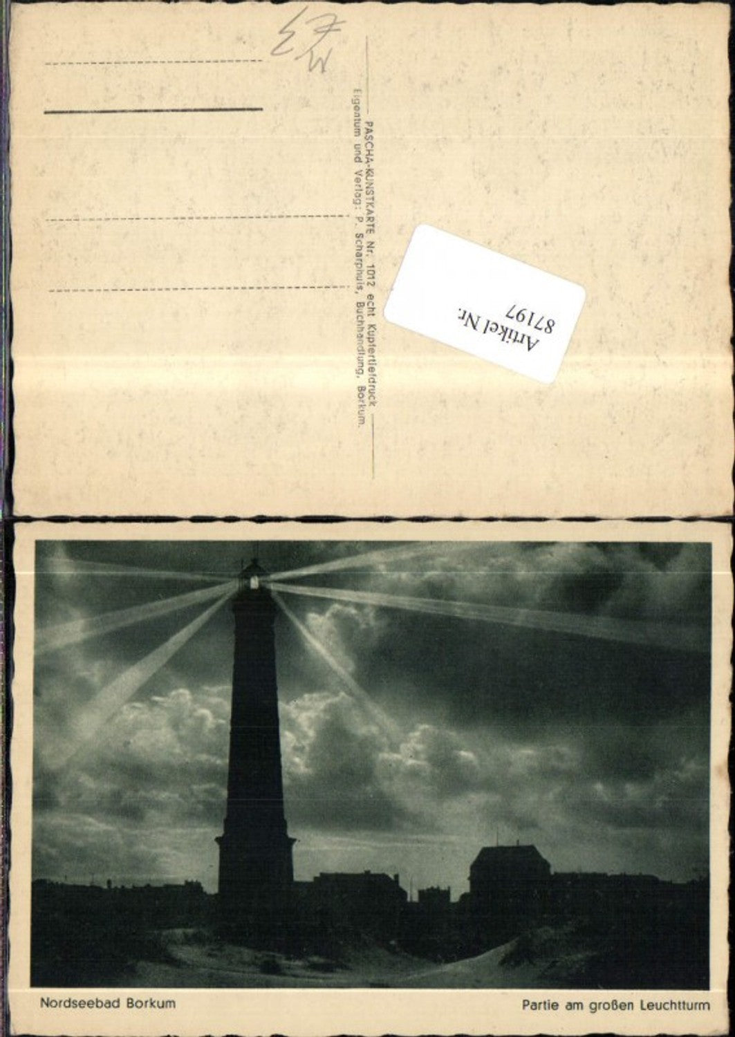 87197,Nordsee Borkum Partie am großen Leuchtturm