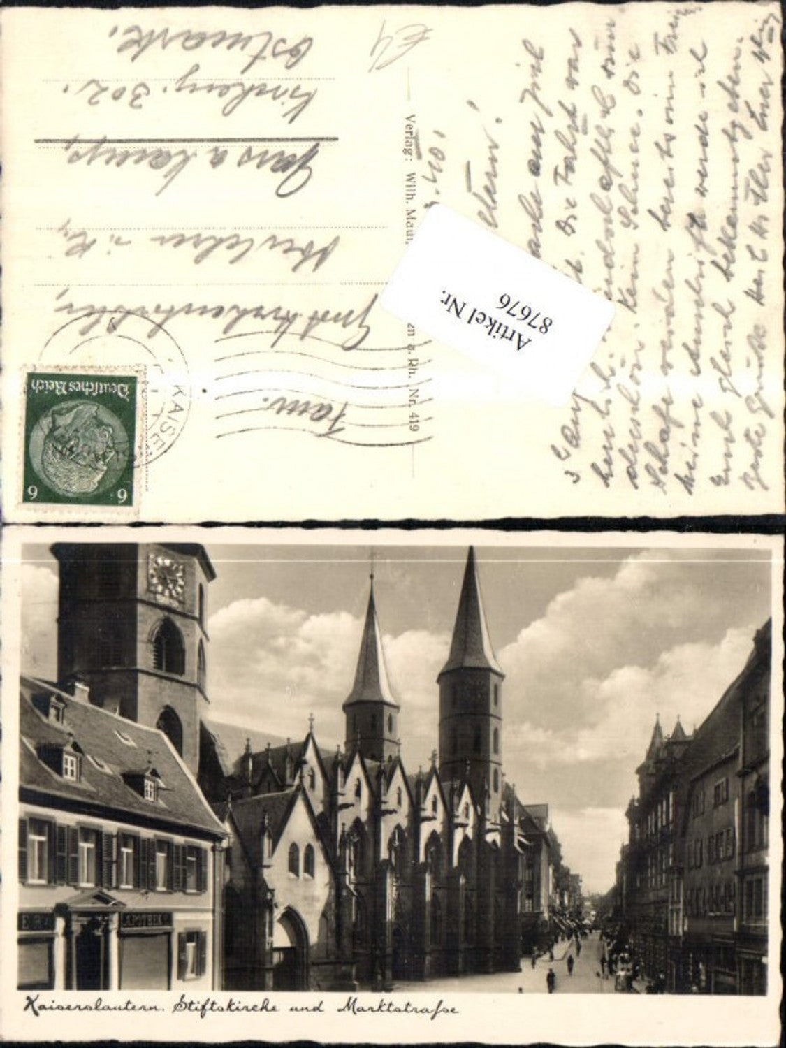 87676,Kaiserslautern Stiftskirche Kirche und Marktstraße