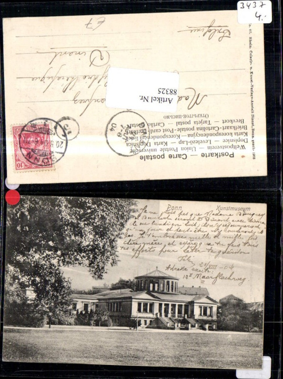 88325,Bonn Kunstmuseum Ansicht 1904