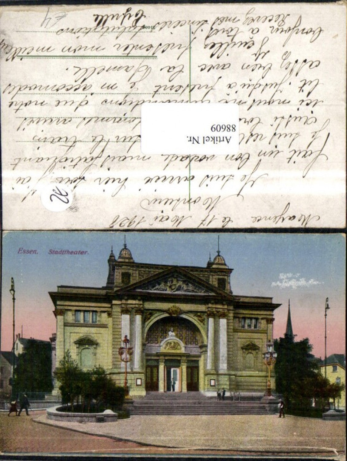 88609,Essen Stadttheater Frontansicht 1928