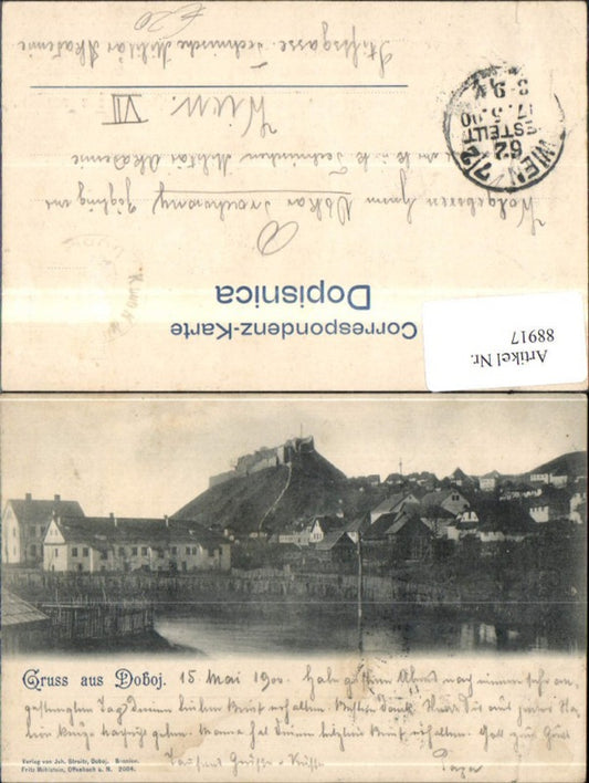 88917,Gruss aus Doboj Totale 1900