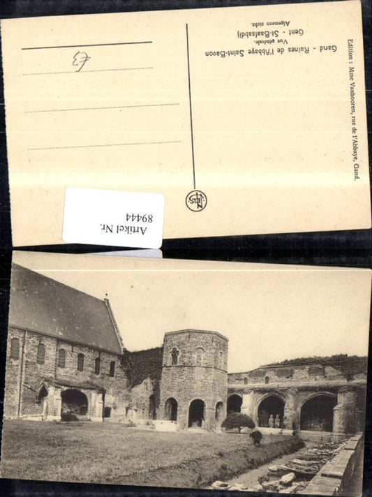 89444,Gand Ruines de l´Abbaye Saint Bavon Ansicht Burg Ruine