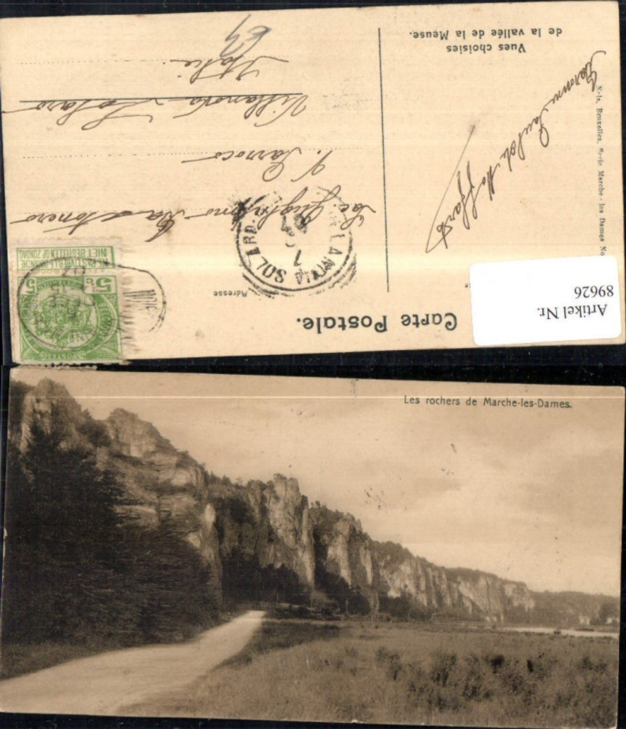 89626,Les rochers de Marche les Dames Ansicht 1907