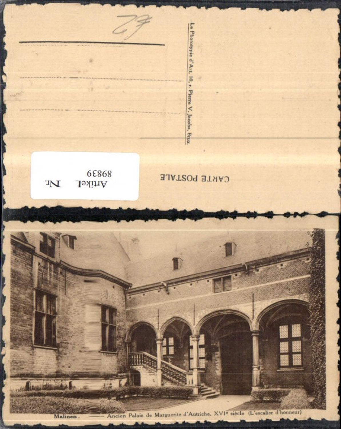 89839,Malines Ancien Palais de Marguerite d´Autriche Innenhof
