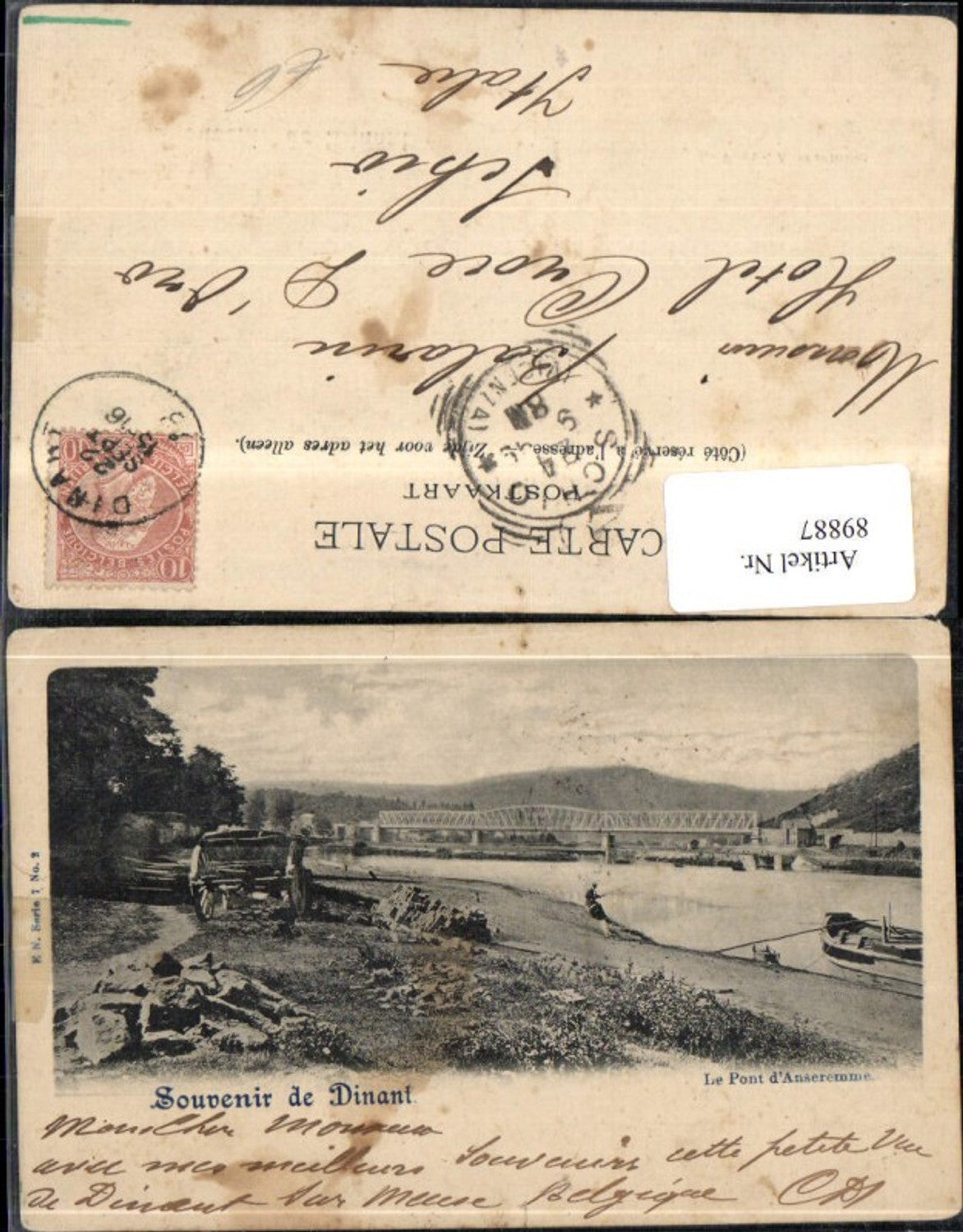89887,Dinant Le Pont d´Anseremme Ansicht Brücke