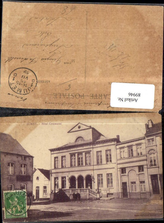 89946,Jumet Hotel Communal Frontansicht 1912