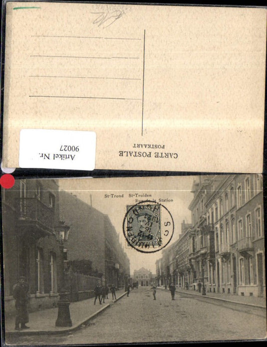 90027,St. Trond St. Truiden Rue de la Station Strassenansicht 1921