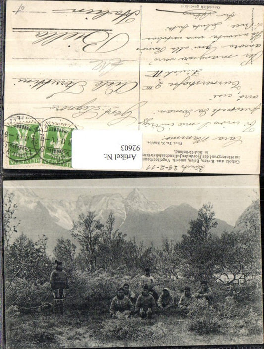 92603,Fjorde Julianehaabdistriktes Südgrönland Gruppenfote Einheimische 1911