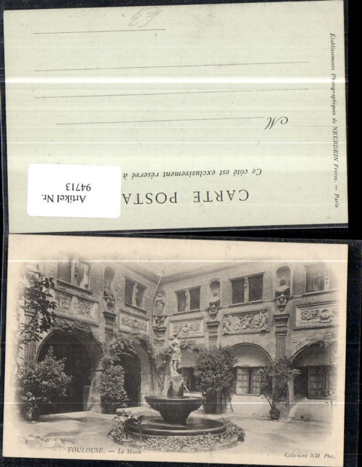 94713,Toulouse Le Musee Innenhof Statue