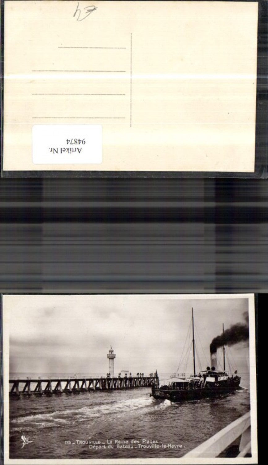 94874,Trouville Ansicht Mole Dampfer