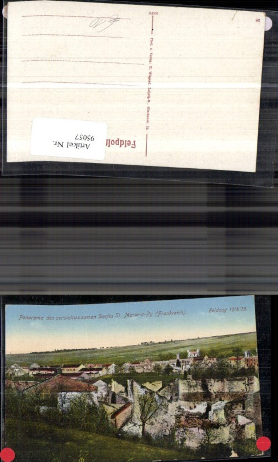 95057,St. Marie-a-Py Totale zerstörtes Dorf