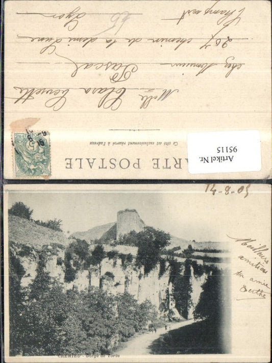 95115,Cremieu Gorge de Tortu Ansicht Festung 1909