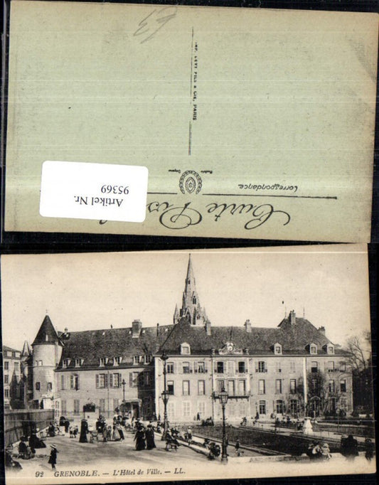 95369,Grenoble  L�Hotel de Ville Strassenansicht