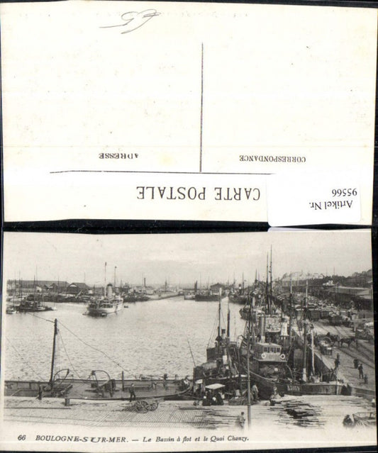 95566,Boulogne sur Mer Kai Hafenansicht Schiffe
