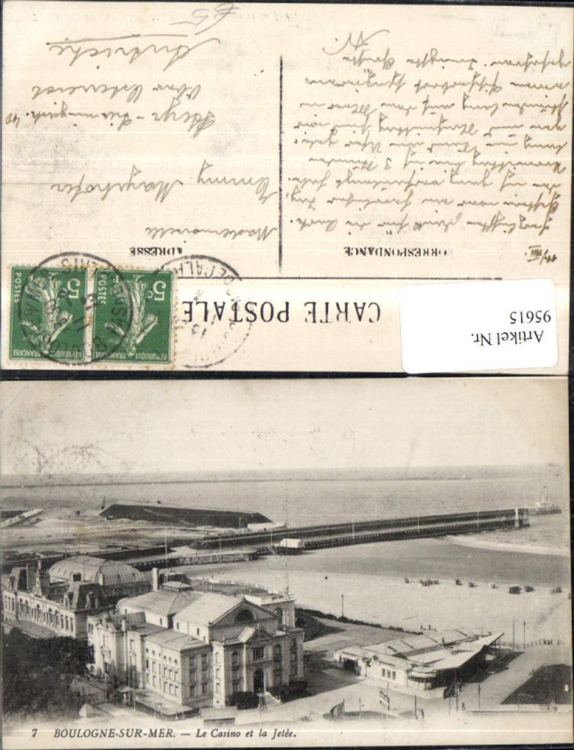 95615,Boulogne sur Mer Le Casino et la Jetee Ansicht