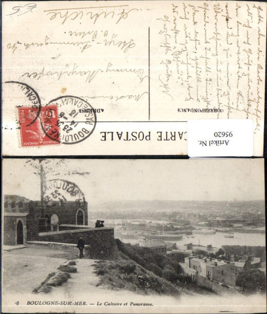 95620,Boulogne sur Mer Le Calvaire et Panorama Totale 1913