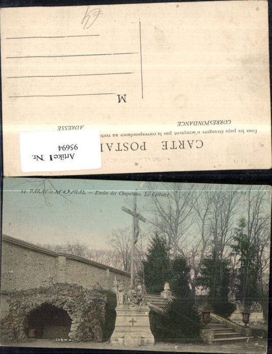 95694,Paray le Monial Le Calvaire Ansicht Denkmal Kreuz
