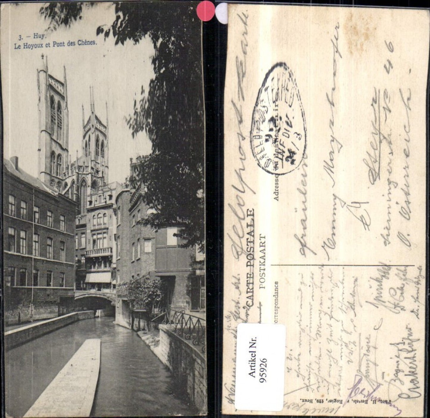 95926,Huy Le Hoyeux et Pont des Chenes Ansicht Kanal Fluss