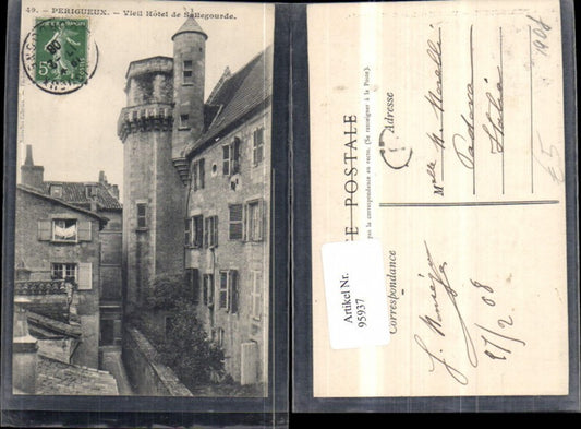95937,Perigueux Vieil Hotel de Sallegourde 1908