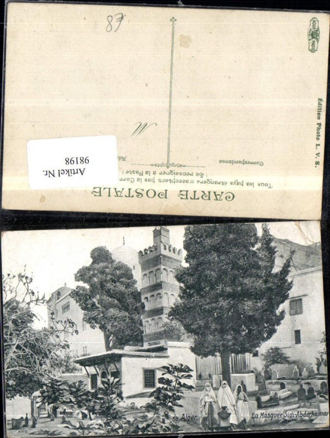 98198,Alger Algier La Mosquee Sidi Abderhamar Platzansicht Frauen